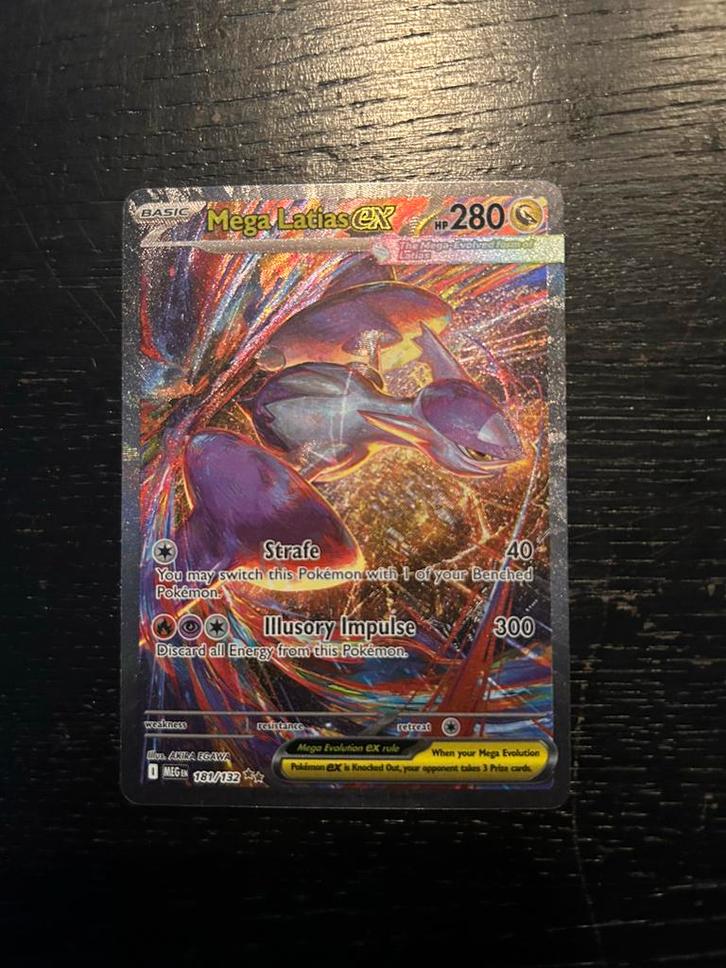 Mega Latias EX SIR 181/132, Hobby en Vrije tijd, Verzamelkaartspellen | Pokémon, Zo goed als nieuw, Losse kaart, Foil, Ophalen