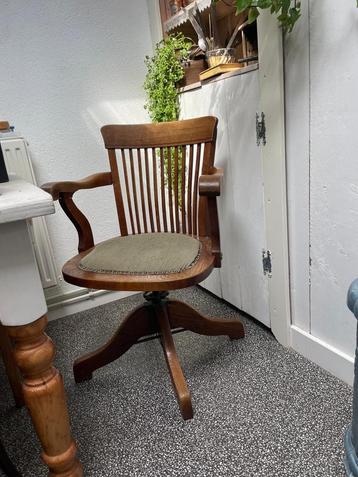 Vintage Eiken Bureaustoel Kantelbaar beschikbaar voor biedingen