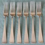Nr PP72: 6 Verzilverde Gero 90 Haags Lofje dinervorken, Antiek en Kunst, Antiek | Bestek, Ophalen of Verzenden
