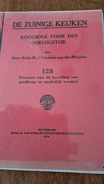 kopie De zuinige keuken – Kookboek voor den oorlogstijd 1914 beschikbaar voor biedingen