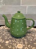 Vintage groen emaille theepot (040825), Antiek en Kunst, Antiek | Emaille, Ophalen of Verzenden