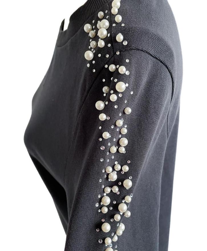 Mooie jurk van Nikkie 36/38, Kleding | Dames, Jurken, Gedragen, Maat 36 (S), Grijs, Knielengte, Ophalen of Verzenden