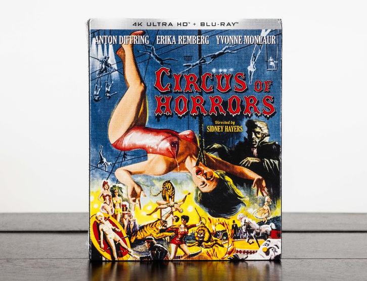 Circus of Horrors 4K UHD + Blu-Ray (US Import) Kino Lorber, Cd's en Dvd's, Blu-ray, Nieuw in verpakking, Horror, Ophalen of Verzenden