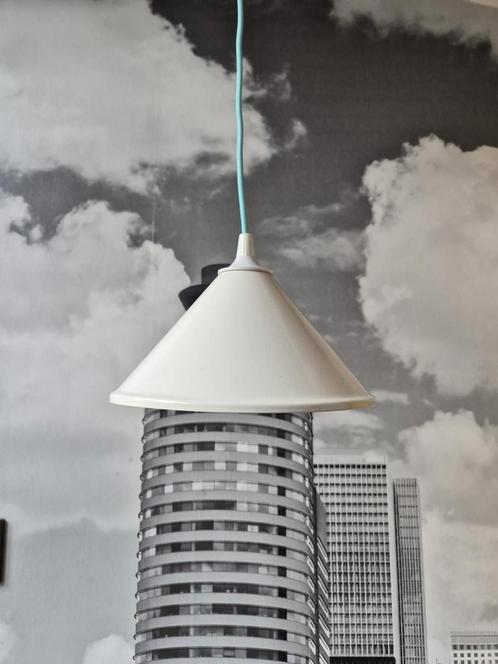 Witte hanglamp, Huis en Inrichting, Lampen | Hanglampen, Zo goed als nieuw, Minder dan 50 cm, Ophalen of Verzenden