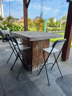 Bartafel met 4 krukken, Ophalen, Gebruikt