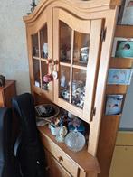 mooie eiken hoekkast, Huis en Inrichting, Kasten | Vitrinekasten, Ophalen, Gebruikt, Eikenhout, 50 tot 100 cm