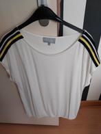 Witte Elvira top met strepen - Maat L, Kleding | Dames, T-shirts, Wit, Maat 42/44 (L), Ophalen of Verzenden, Zo goed als nieuw