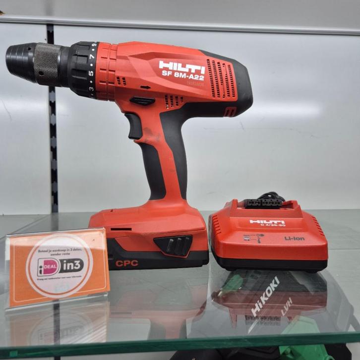 Hilti SF 8M-A22 Accu boormachine met accu en lader, Doe-het-zelf en Verbouw, Gereedschap | Boormachines, Zo goed als nieuw