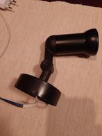 zwart spotje met lamp buigbaar klein voor plafond of muur, Ophalen of Verzenden, Nieuw, Plafondspot of Wandspot