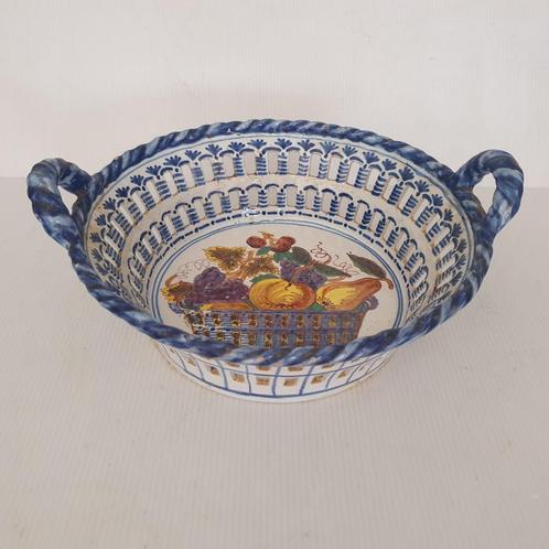 Makkum Tichelaar - antieke fruitschaal - 27 cm, Antiek en Kunst, Antiek | Keramiek en Aardewerk, Ophalen of Verzenden