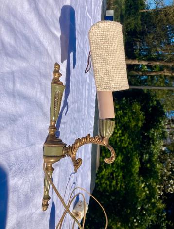 2x Vintage lampjes goud/koperkleurig beschikbaar voor biedingen