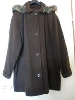 Wollen wintercoat donker bruin met afneembare capuchon Canda, Verzenden, Zo goed als nieuw, Maat 42/44 (L), Bruin