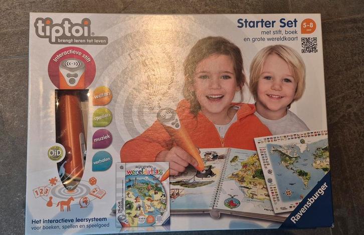 Tiptoi Starter Set - Wereldatlas, Hobby en Vrije tijd, Gezelschapsspellen | Bordspellen, Zo goed als nieuw, Een of twee spelers