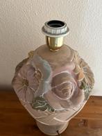 Vintage Tafellamp Bloemmotief, Ophalen of Verzenden, Gebruikt, Overige materialen, Minder dan 50 cm