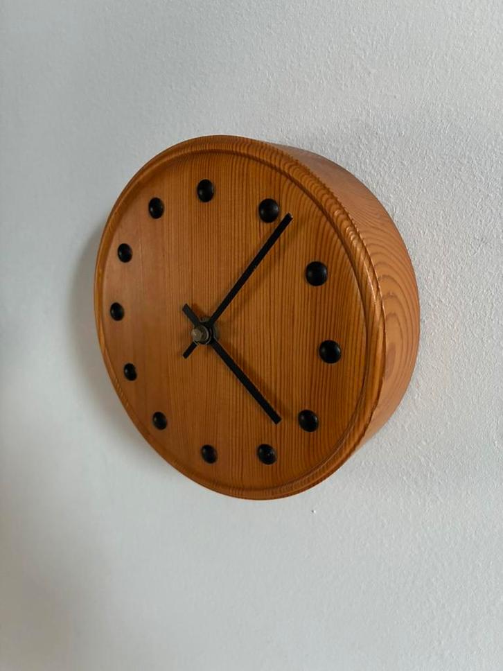Vintage jaren ‘80 houten klok / eighties /verzenden mogelijk, Huis en Inrichting, Woonaccessoires | Klokken, Wandklok, Ophalen