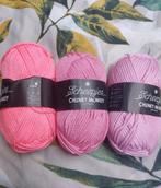 3 bollen scheepjes wol 3 kleuren rose, Hobby en Vrije tijd, Breien en Haken, Ophalen of Verzenden, Nieuw, Breien of Haken, Wol of Garen