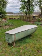 Oude Brocante Zinken Bad Ligbad IJsbad op Poten, N, Minder dan 60 cm, Rond, Ophalen of Verzenden