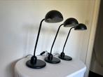 Vintage Zwarte Happylight Bureaulamp Happy Light Zwart Lamp, Huis en Inrichting, Gebruikt, 50 tot 75 cm, Vintage, Ophalen of Verzenden