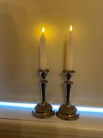 Verzilverde kandelaars Ianthe of England *Nous deux*, Antiek en Kunst, Antiek | Goud en Zilver, Ophalen of Verzenden, Zilver