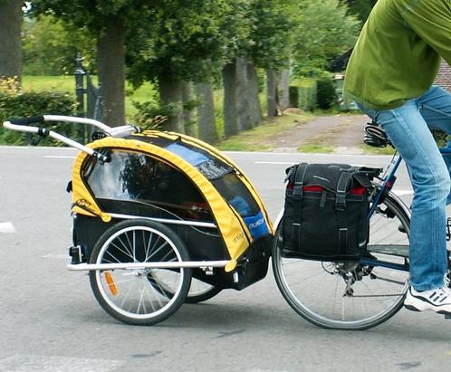 Burley d'Lite fietskar double, Fietsen en Brommers, Fietsaccessoires | Aanhangers en Karren, Gebruikt, Kinderkar, Opvouwbaar, Ophalen