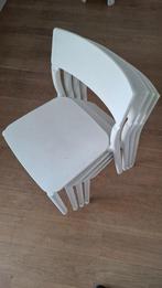 4 stuks Janinge eetkamerstoelen wit, Ophalen, Kunststof, Wit, Zo goed als nieuw