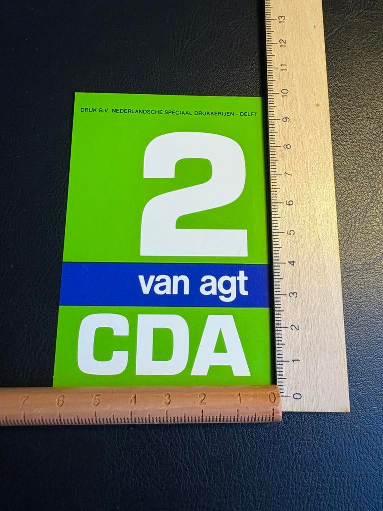 CDA van agt 2 Sticker, Verzenden, Nieuw, Bedrijf of Vereniging