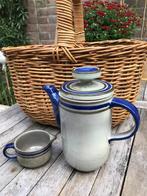 Ceramano STEINZEUG vintage retro koffiepot en melkkan, Keramiek, Overige typen, Ophalen of Verzenden, Zo goed als nieuw