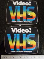 2x sticker Video? VHS video cassette recorders logo, Verzenden, Zo goed als nieuw, Film, Tv of Omroep