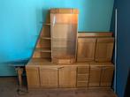 Eiken kast met verlichting, Antiek en Kunst, Ophalen