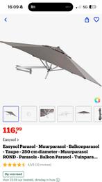 Easysol Parasol - Nieuw in Doos - Gratis!, Tuin en Terras, Parasols, Ophalen, Muurparasol, Kantelbaar, Nieuw