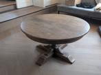 Eiken salontafel rond, Huis en Inrichting, Tafels | Salontafels, Ophalen, Gebruikt, 100 tot 150 cm, Rond