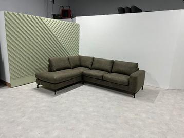 Nieuw GRATIS LEVERING groene microleren hoekbank 265x210 beschikbaar voor biedingen