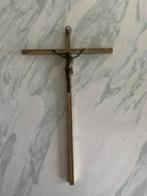 Messing kruis met Jezus, Ophalen of Verzenden, Zo goed als nieuw, Sieraad, Christendom | Katholiek