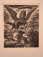 Houtsnede van Pegasus van Nico bulder, Ophalen of Verzenden