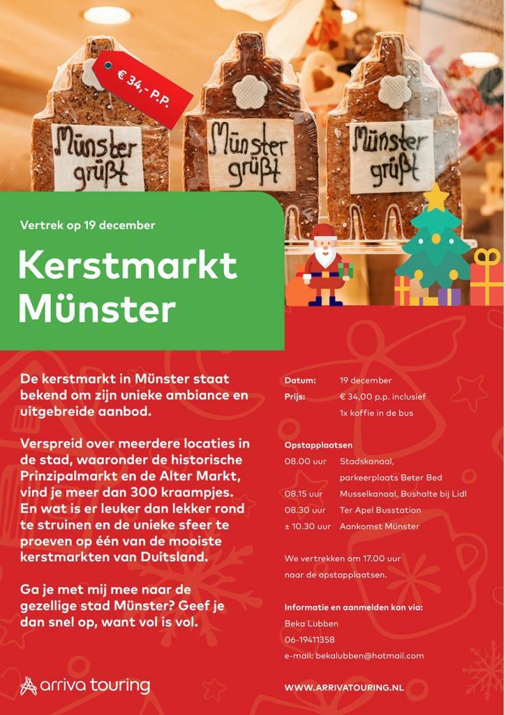 Uitstapje naar de Kerstmarkt in Münster, Tickets en Kaartjes, Evenementen en Festivals, Eén persoon