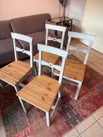 Ikea Eetkamerstoelen - Set van 4 met kussen, Huis en Inrichting, Stoelen, Ophalen, Wit, Zo goed als nieuw, Vier