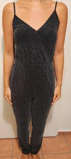 Glitter feest jumpsuit, merk h&m, kleur zwart zilver, Kleding | Dames, Maat 38/40 (M), H&M, Zwart, Ophalen of Verzenden