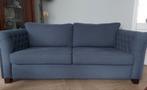 Stijlvolle steenblauwe 3-persoons bank - Landelijke stijl, Ophalen, Gebruikt, Driepersoons, Rechte bank