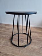 Bijzettafeltje zwart metaal - 42x36 cm, Huis en Inrichting, Tafels | Bijzettafels, Ophalen, Minder dan 45 cm, Minder dan 55 cm
