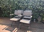 Bistro stoelen/ bistroset 4x Franse/ gietijzer, Tuin en Terras, Ophalen, Gebruikt, Overige materialen, Inklapbaar