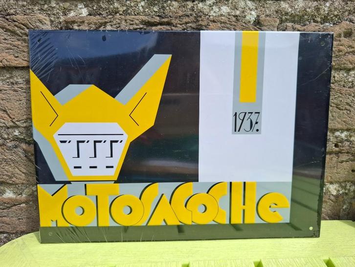 reclamebord in reliëf MotoSacoche motors, Verzamelen, Automerken, Motoren en Formule 1, Nieuw, Motoren, Ophalen of Verzenden