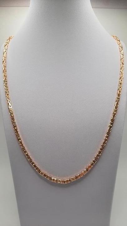 gouden Koningsketting 14kt Massief, Sieraden, Tassen en Uiterlijk, Kettingen, Nieuw, Goud, Goud, Ophalen of Verzenden