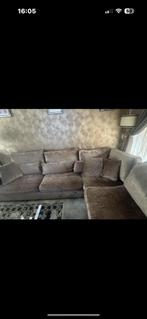 Teruil hoekbank verlours velvet, Huis en Inrichting, Banken | Complete zithoeken, Ophalen, Gebruikt