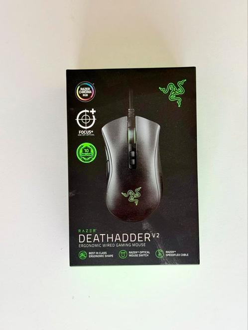 Razer DeathAdder V2 met Chroma RGB, Computers en Software, Muizen, Zo goed als nieuw, Muis, Bedraad, Gaming muis, Ophalen of Verzenden