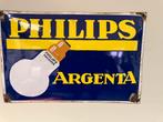 Emaille gebold Philips bordje, Verzamelen, Ophalen of Verzenden, Zo goed als nieuw, Reclamebord