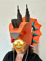 Carnaval Oranje Triceratops foam Hoed 4 stuks, Ophalen, Gedragen, Carnaval, Accessoires