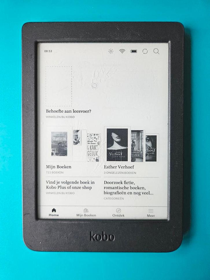 Kobo Nia ereader met schermverlichting, Computers en Software, E-readers, Gebruikt, 6 inch of minder, 8 GB, Touchscreen, Wi-Fi