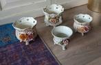 Set van 4x antieke Bassano Bloempotten., Antiek en Kunst, Ophalen of Verzenden