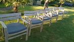 Set van 6 mooie Queens Teak tuinstoelen, Ophalen, Gebruikt, Teakhout