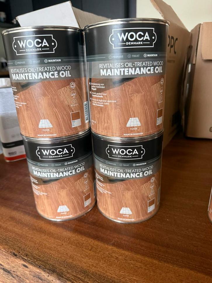 6x Woca Onderhoudsolie Wit - Houten Vloeren, Doe-het-zelf en Verbouw, Verf, Beits en Lak, Nieuw, Beits, Minder dan 5 liter, Wit